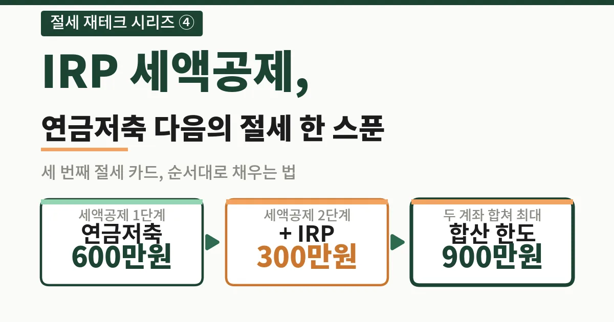 IRP 세액공제, 연금저축 다음의 절세 한 스푼